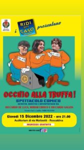 Qui la locandina dell'evento